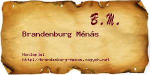 Brandenburg Ménás névjegykártya