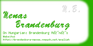 menas brandenburg business card